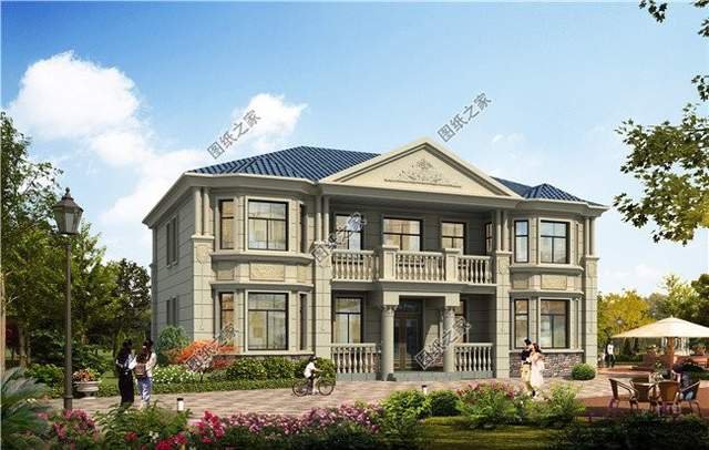 超大面寬二層別墅設(shè)計(jì)，氣派漂亮的外觀造型，私人的舒適空間