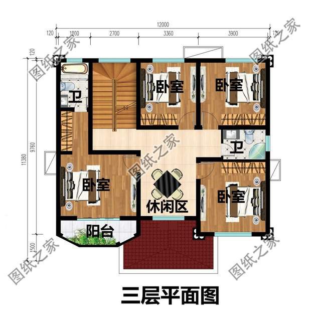 三層歐式住宅設計圖，高層設計凸顯歐式氣勢，浪漫氣質飆升