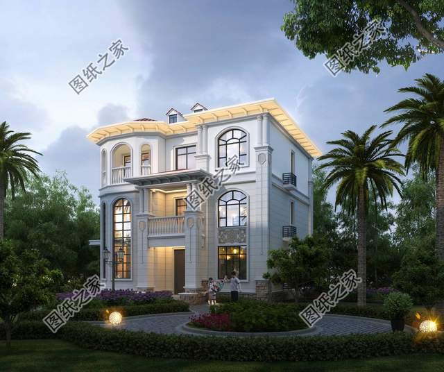 三層歐式住宅設計圖，高層設計凸顯歐式氣勢，浪漫氣質飆升