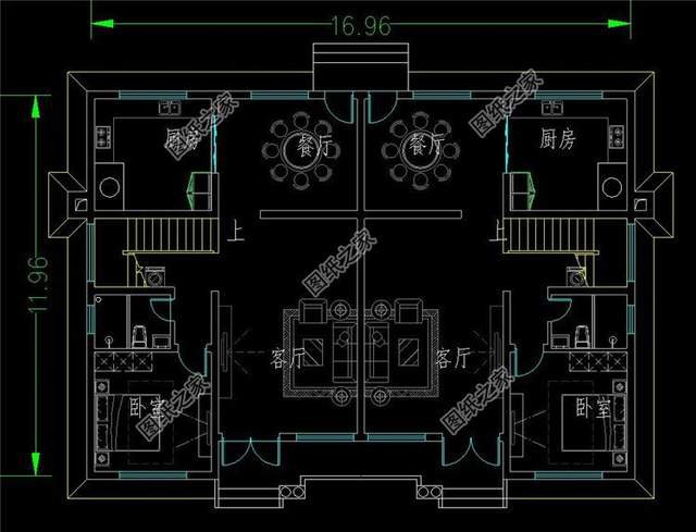 兄弟雙拼二層別墅設計，采光標準出色，擁有了非常寬闊的室外空間