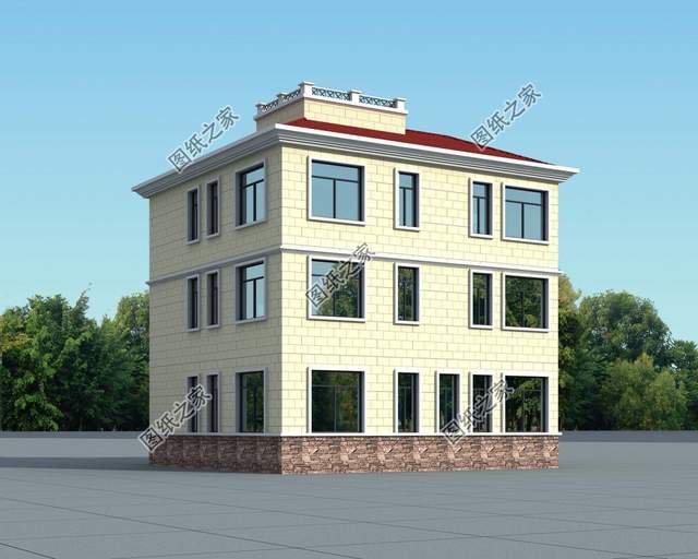 鄉村三層別墅設計，施工簡便，成本低，是回鄉建房的首選