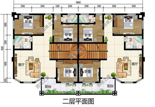 雙拼三層歐式別墅設(shè)計(jì)，和諧大家庭建房最優(yōu)選擇