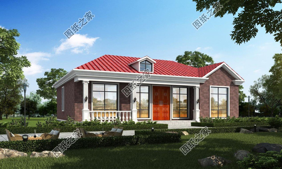 一層養(yǎng)老房帶小院的設(shè)計(jì)，大方實(shí)用建出來(lái)比樓房還漂亮