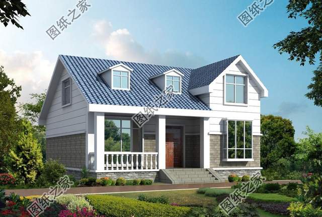 坡屋頂二層別墅，美觀大方，設計精美又實用