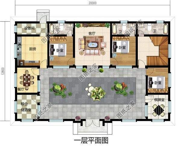 高檔中式二層合院別墅，高端大氣，飛檐翹角的國風別墅你喜歡嗎？