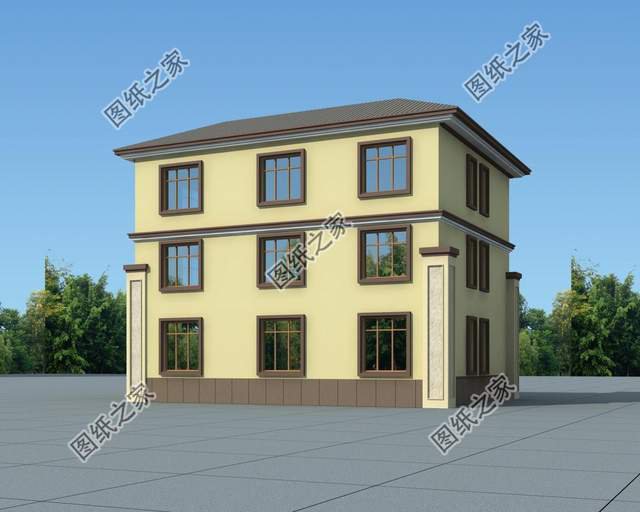 新中式三層自建房，簡單現代風情，包含濃厚東方神秘色彩