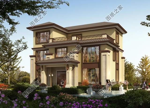 新中式三層自建房，簡單現代風情，包含濃厚東方神秘色彩