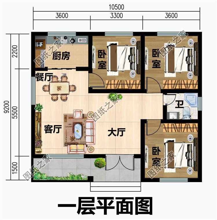 15萬以內一層自建房，簡單好看，蓋房住的舒心才是好設計