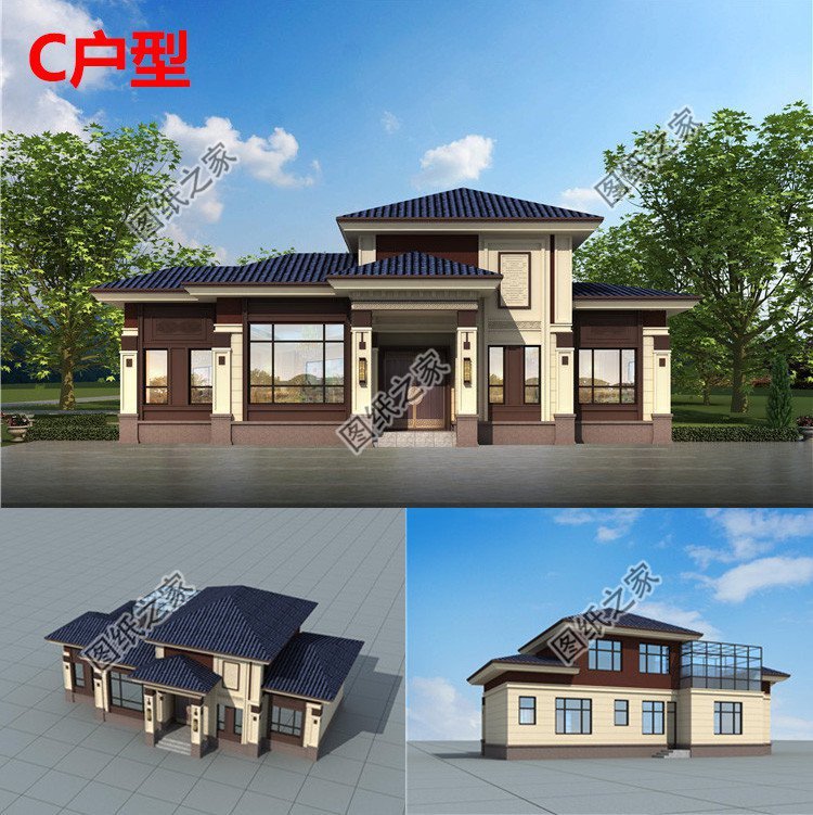 二層帶陽(yáng)光房別墅，悠然享受，適合回老家建一棟