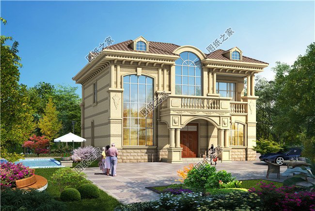 歐式別墅效果圖，豪華時尚，滿足家庭的生活需求