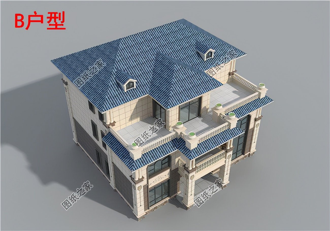 二層半農(nóng)村別墅設計，不浪費錢，家庭生活溫暖舒適，經(jīng)濟實用