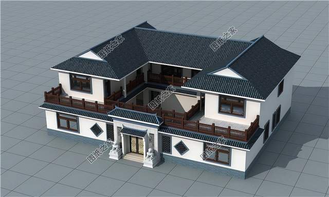 中式合院別墅設計，緊跟時代潮流，增加更多的實用性功能