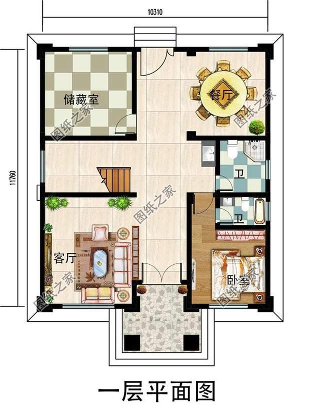 挑空農村別墅設計，室內空間大氣，居住起來會更加舒適