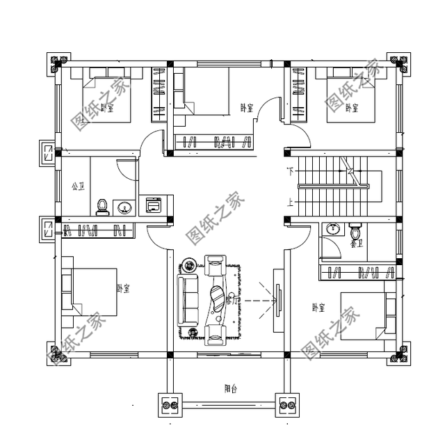 農村二樓自建房，美麗浪漫的歐式風格，讓妻兒一見鐘情