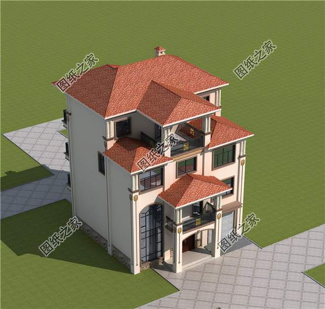 12x12.7米鄉(xiāng)村四層美宅設(shè)計(jì)，農(nóng)村大家庭建房首選