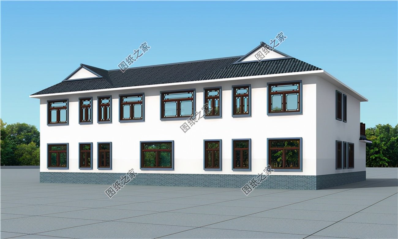 兩層四合院別墅，不易過時(shí)的農(nóng)村住宅，改變自家的居住空間