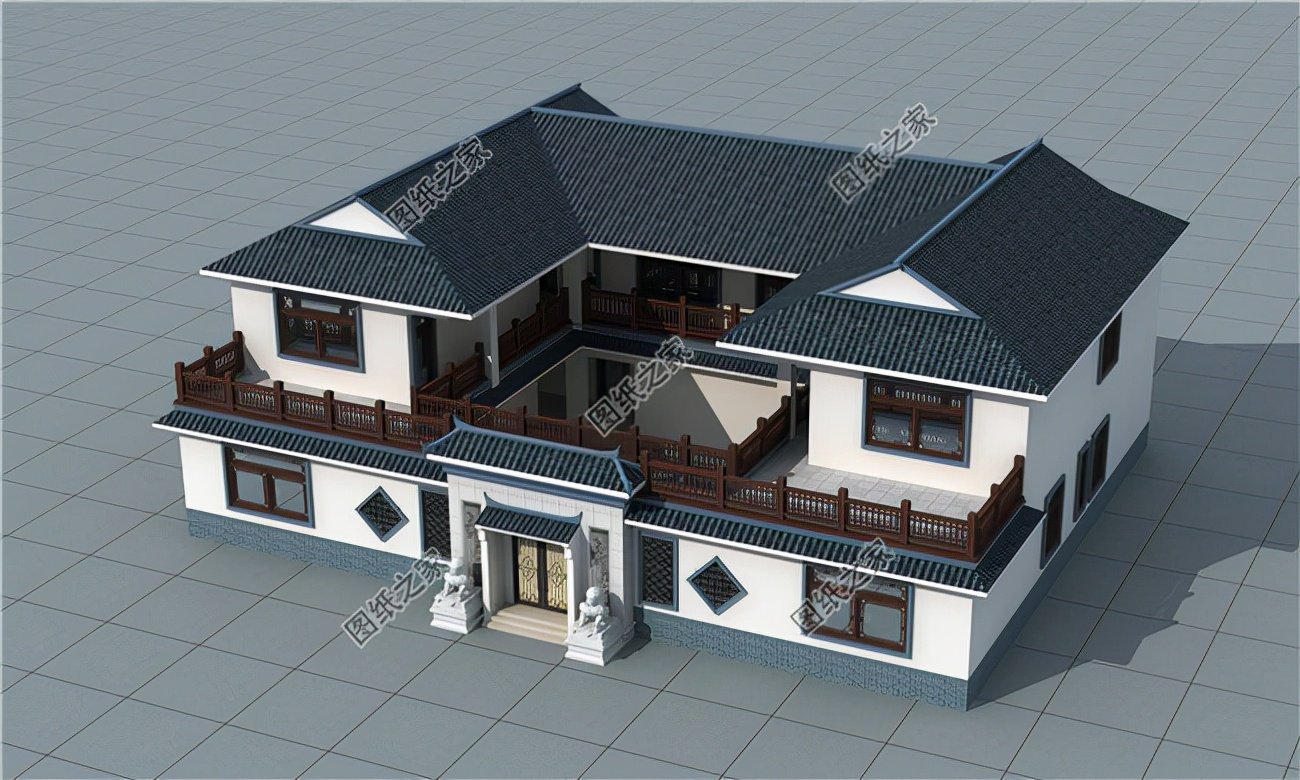 兩層四合院別墅，不易過時(shí)的農(nóng)村住宅，改變自家的居住空間