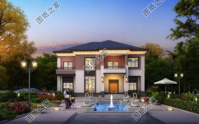 5款同色系農村別墅設計，配色組合簡單好看，經典戶型超級溫馨