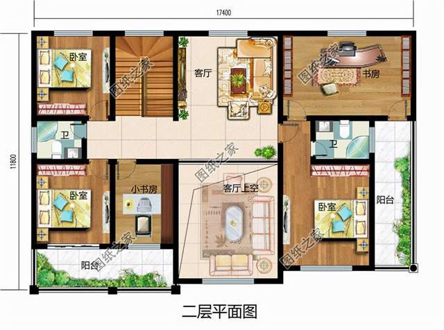 歐式復式別墅設計，室內十分寬敞通透，提升居住體驗感