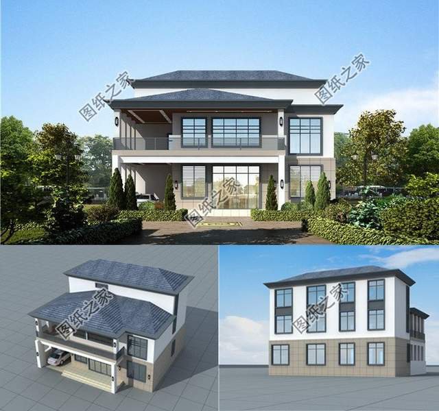 兩層半農(nóng)村自建房設(shè)計(jì)，有車庫帶露臺，增加幸福感