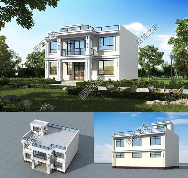 適合在農村建造現代簡約風格別墅，簡潔明快的居住空間