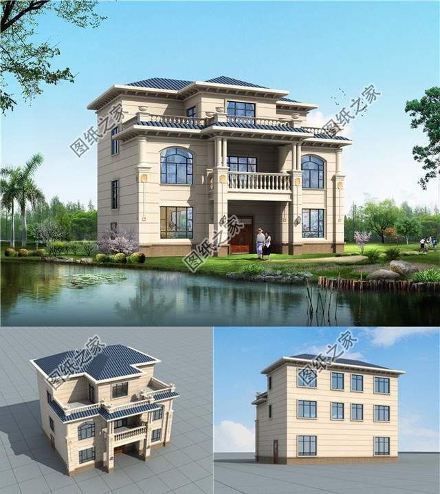 三層農(nóng)村別墅設(shè)計(jì)，絕對(duì)的奢華好看，看上去倍有面子