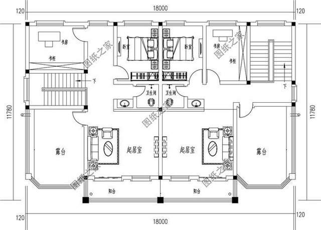 五套雙拼別墅設計，血濃于水的親情，一起建房互相幫襯還省錢