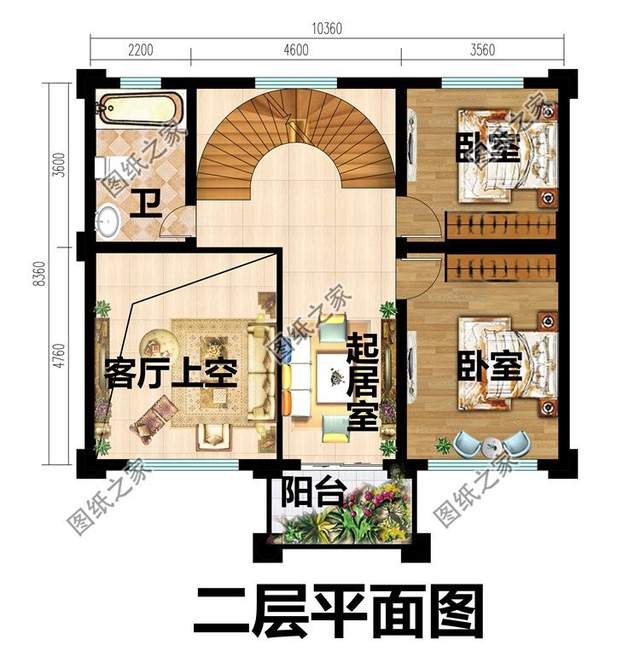 農村復式別墅設計，室內空間感強，既寬敞又舒適