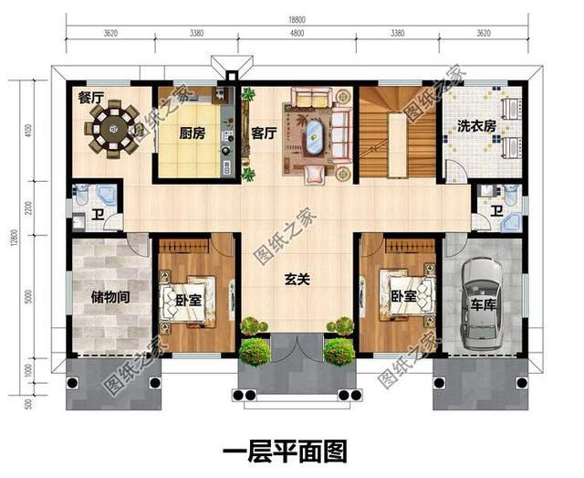 5款帶車庫的農(nóng)村別墅設計，滿足基本居住舒適性，出行更便捷