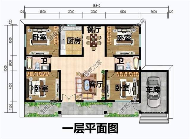 5款帶車庫的農(nóng)村別墅設計，滿足基本居住舒適性，出行更便捷