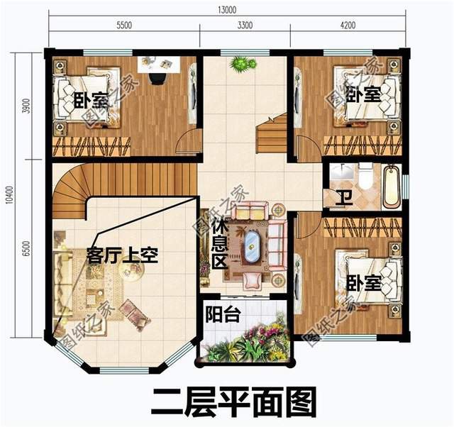 二層半簡歐式別墅設(shè)計(jì)，室內(nèi)功能充足，保證家人生活舒適溫馨