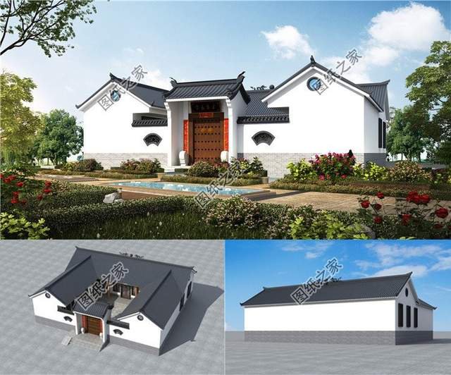 經典中式自建別墅設計，造型古樸典雅，出彩設計還原傳統住宅風采