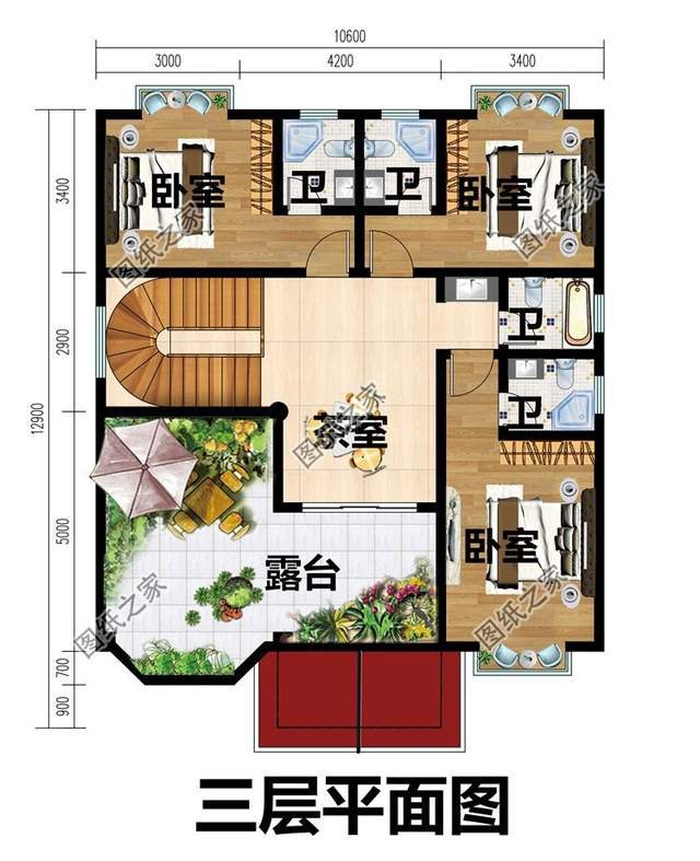 4款農村三層自建房設計，根據戶主需求，精心打造舒適住宅