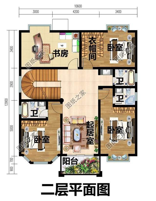 4款農村三層自建房設計，根據戶主需求，精心打造舒適住宅
