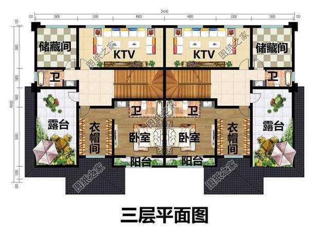 雙拼住宅設計，外觀大氣威嚴，內部格局合理實用