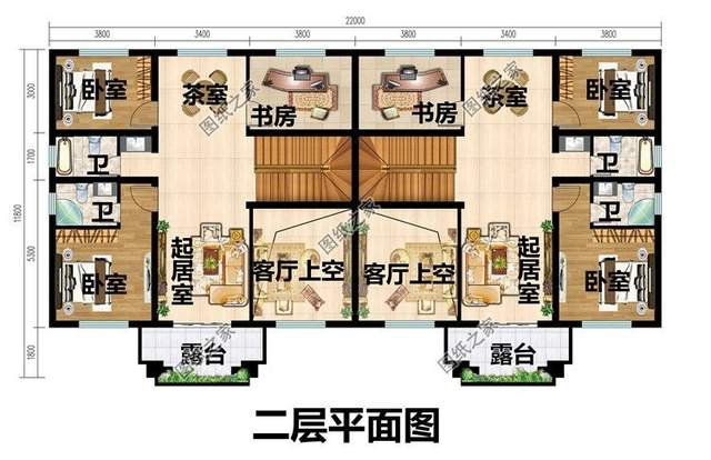 雙拼住宅設計，外觀大氣威嚴，內部格局合理實用