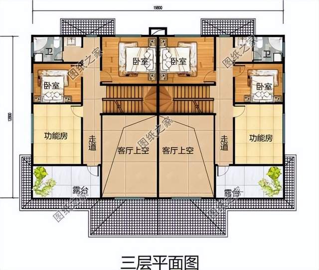 雙拼住宅設計，外觀大氣威嚴，內部格局合理實用