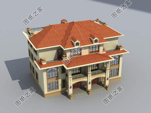 雙拼住宅設計，外觀大氣威嚴，內部格局合理實用