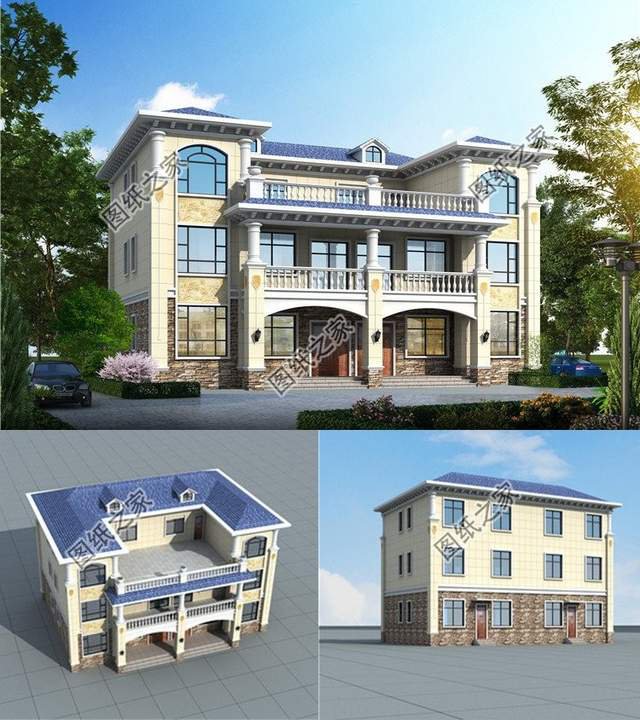 雙拼住宅設計，外觀大氣威嚴，內部格局合理實用