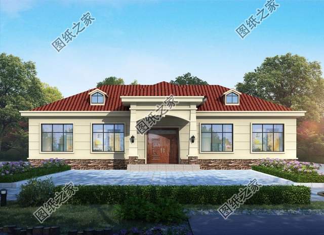 一層農村別墅設計，樸實的農村住宅設計，實在踏實接地氣