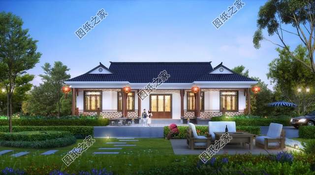 一層農村別墅設計，樸實的農村住宅設計，實在踏實接地氣