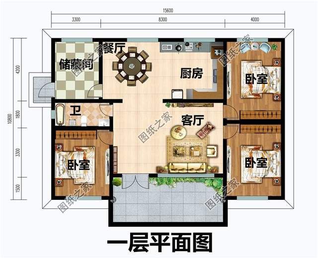 農村一層自建房設計，樸實的鄉村氣息，更適合老人居住