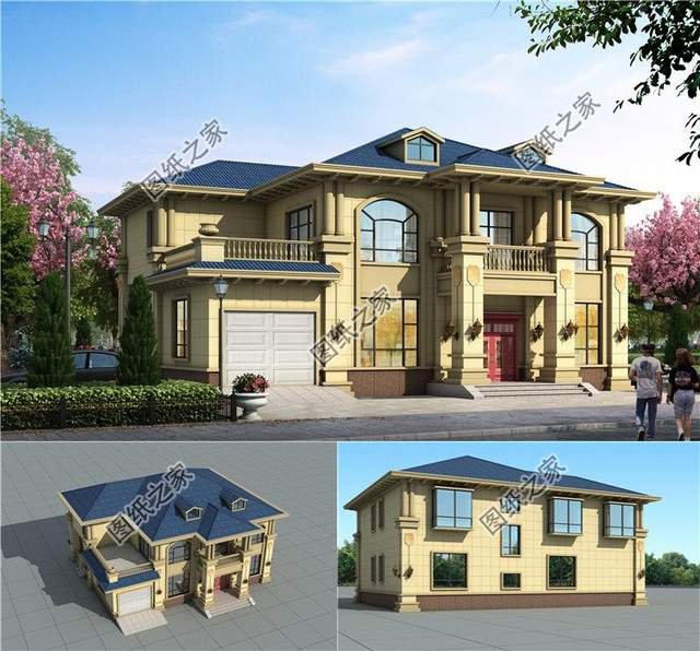 五套農村小別墅，帶有車庫，給準備建房的朋友們趕緊安排上