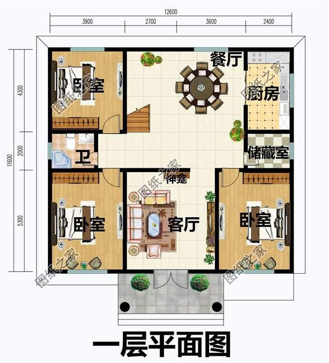 平屋頂自建別墅，設計精良大氣，平屋頂也能建出豪宅感