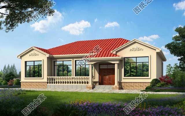 五開間一層別墅設計，伴在父母身邊，享受天倫之樂