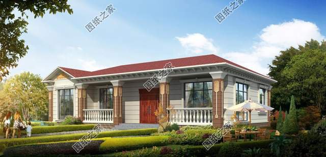 五開間一層別墅設計，伴在父母身邊，享受天倫之樂