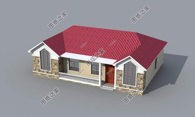 五開間一層別墅設計，伴在父母身邊，享受天倫之樂