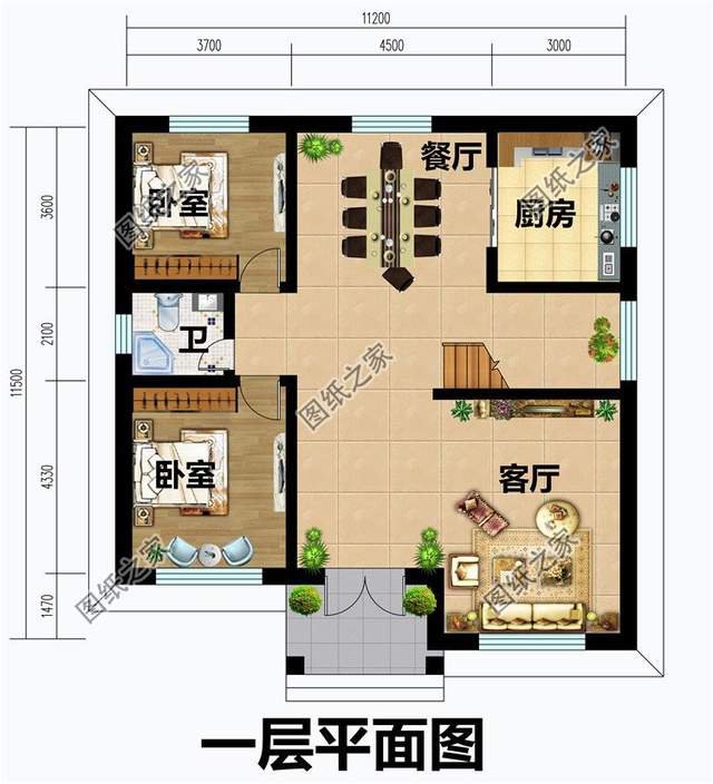 簡歐式二層別墅設計，戶型方正造價不高，人人都蓋得起