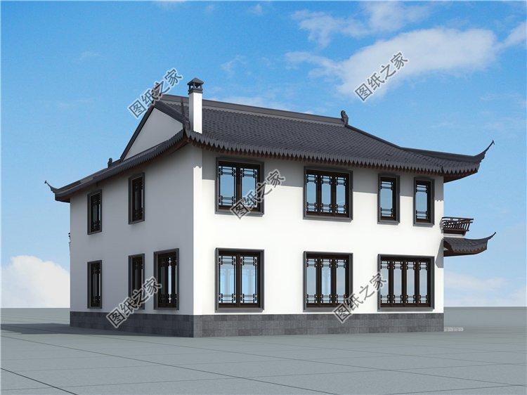 仿古中式農(nóng)村自建房設(shè)計，猶如古詩畫卷般的意境，格外美觀大氣