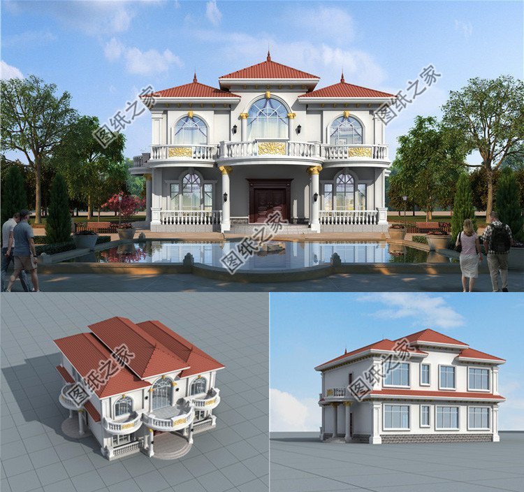 古典歐式自建別墅設計，這么美的房屋你會選擇跟誰住在一起呢？